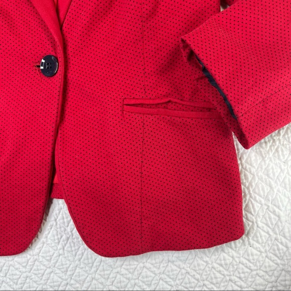 The Limited Red Polka Dots Blazer, Size S - Picture 2 of 10